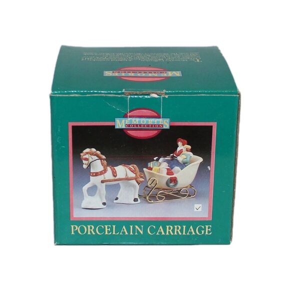 Vintage Venture Memories Porcelain Horse Drawn Sleigh - Picture 2 of 6